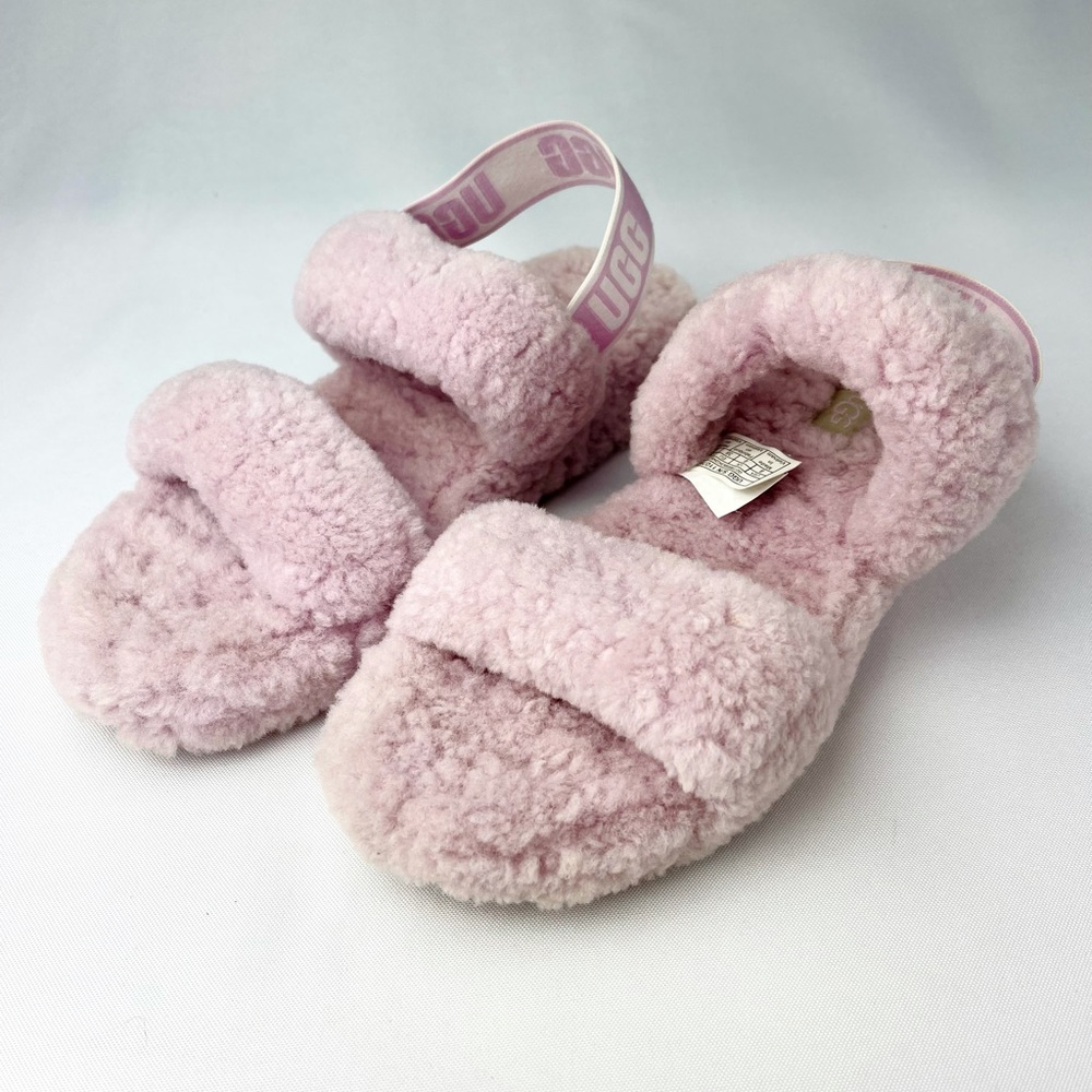 Women's Shoes UGG OH YEAH SLIDE Sheepskin Slipper Sandals 1107953 LILAC BLOOM